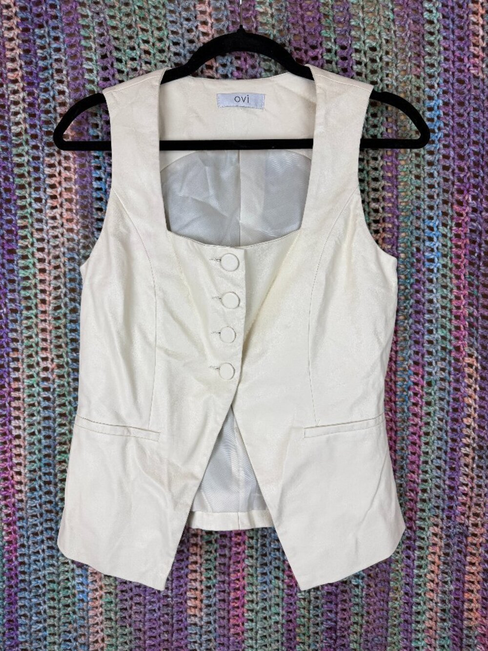 OVI Faux Leather Vest (see photos for size)